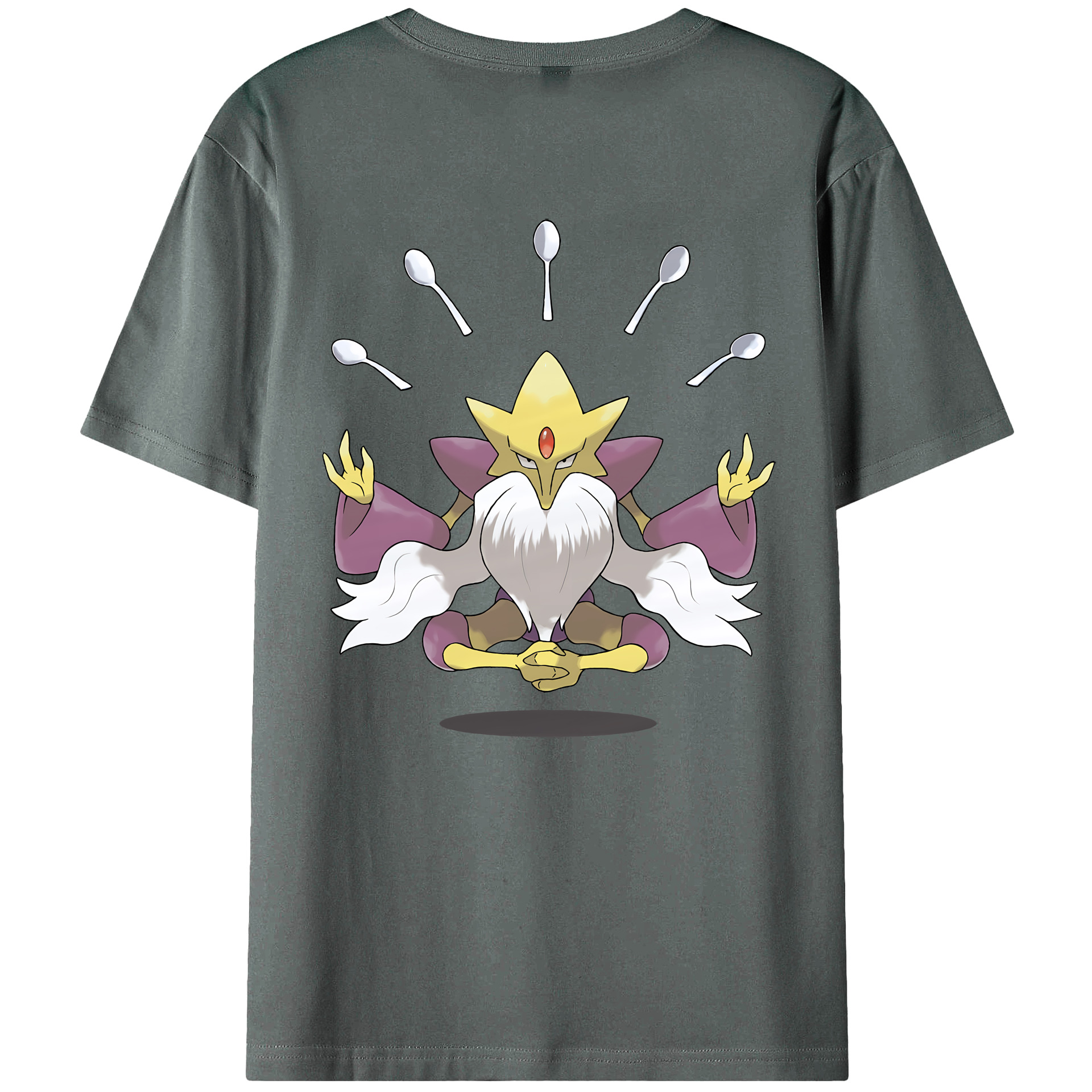 （画像用） ポケットモンスター Pokémon 綿100％ メンズ半袖Tシャツ（バックプリント） 通気性